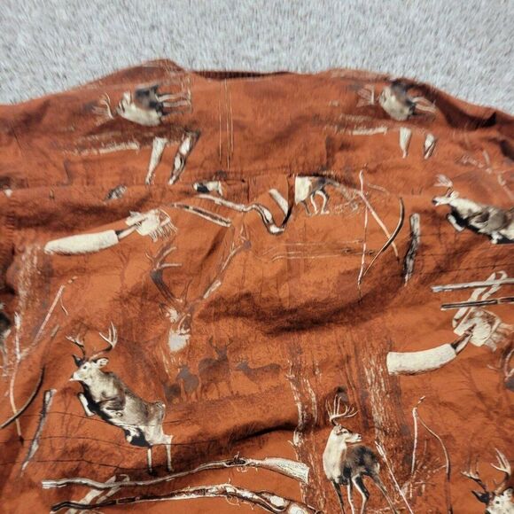 North River Outfitters Shirt XL Burnt Orange Hunting Long Slv Button Down Flaw* - Picture 7 of 8